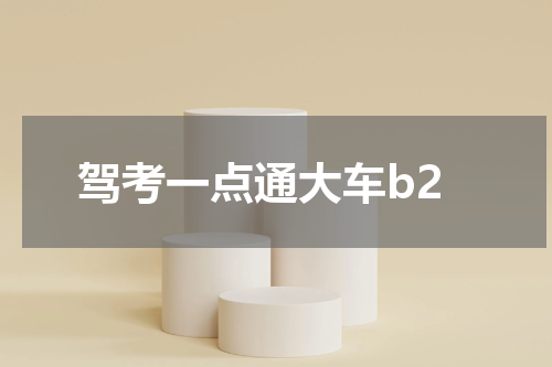 驾考一点通大车b2