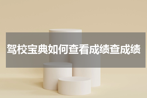 驾校宝典如何查看成绩查成绩