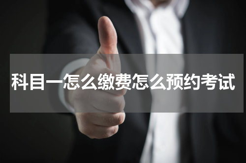 科目一怎么缴费怎么预约考试