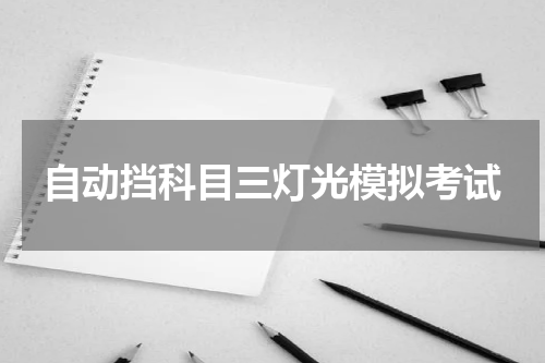 自动挡科目三灯光模拟考试