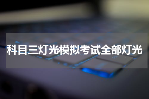 科目三灯光模拟考试全部灯光