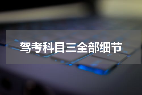 驾考科目三全部细节