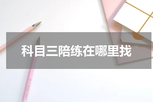 科目三陪练在哪里找