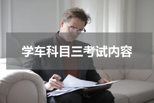 学车科目三考试内容