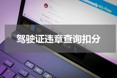 驾驶证违章查询扣分