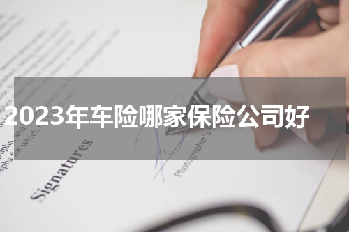 2023年车险哪家保险公司好