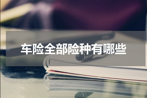 车险全部险种有哪些