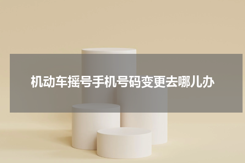 机动车摇号手机号码变更去哪儿办