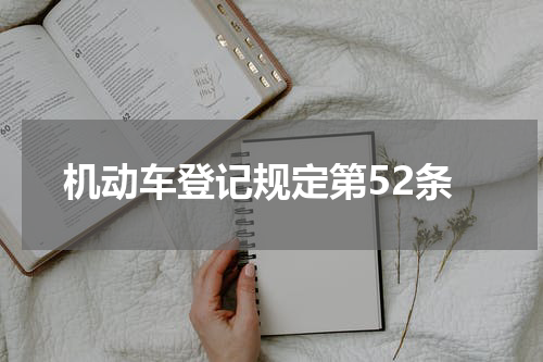 机动车登记规定第52条