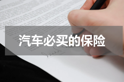 汽车必买的保险