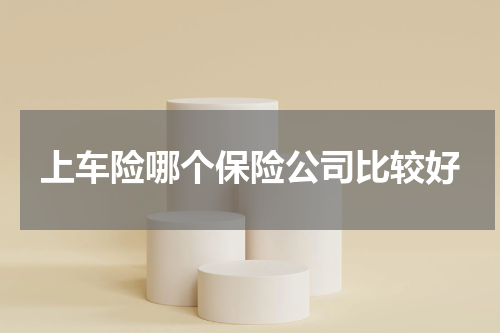 上车险哪个保险公司比较好