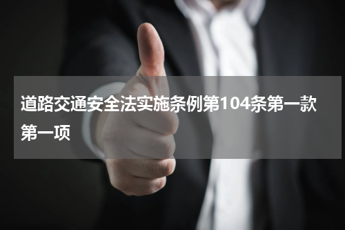 道路交通安全法实施条例第104条第一款第一项