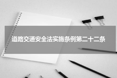 道路交通安全法实施条例第二十二条