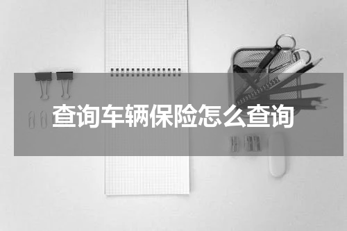 查询车辆保险怎么查询