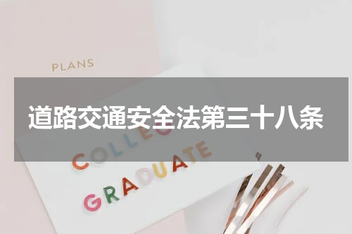 道路交通安全法第三十八条