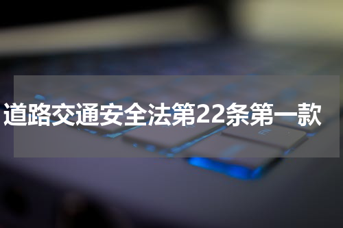 道路交通安全法第22条第一款