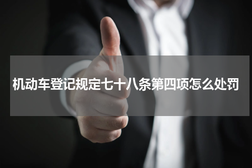 机动车登记规定七十八条第四项怎么处罚