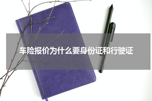 车险报价为什么要身份证和行驶证