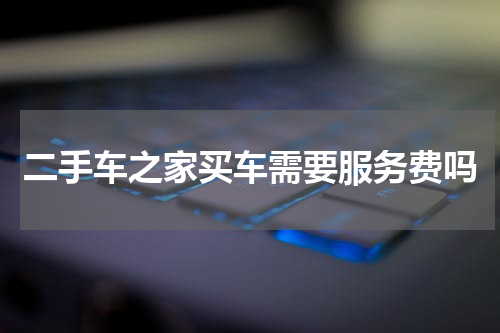 二手车之家买车需要服务费吗
