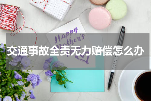交通事故全责无力赔偿怎么办
