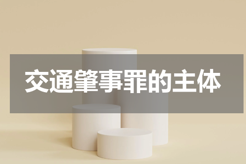 交通肇事罪的主体