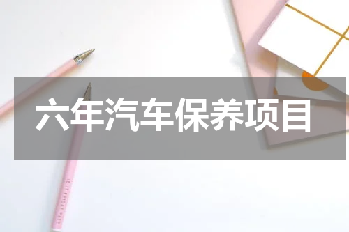 六年汽车保养项目