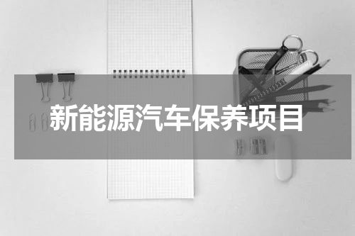 新能源汽车保养项目