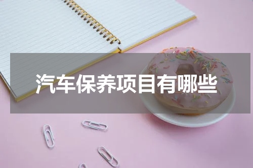 汽车保养项目有哪些
