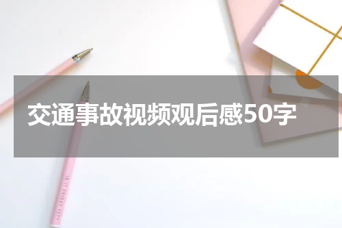 交通事故视频观后感50字