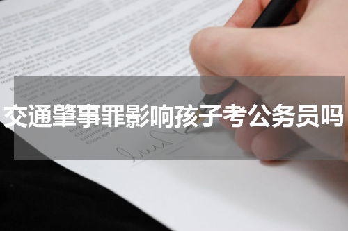 交通肇事罪影响孩子考公务员吗