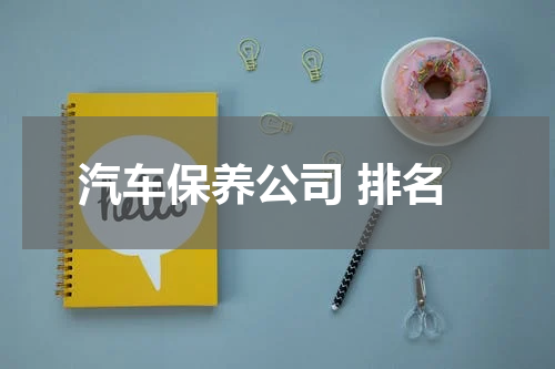 汽车保养公司 排名