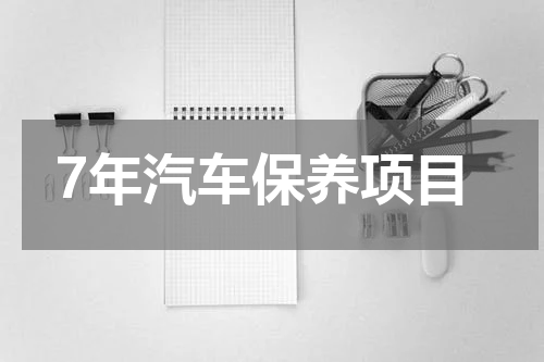7年汽车保养项目