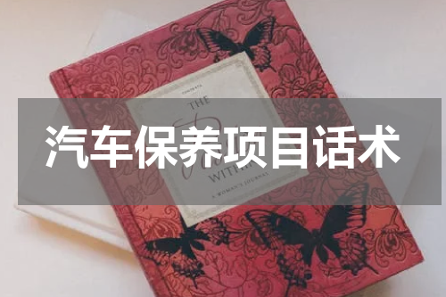 汽车保养项目话术