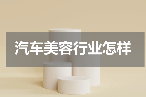 汽车美容行业怎样