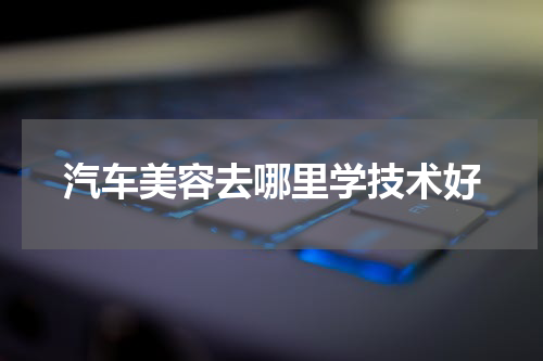 汽车美容去哪里学技术好