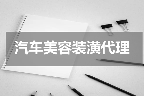 汽车美容装潢代理