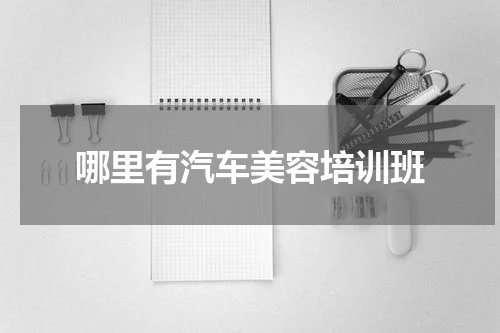哪里有汽车美容培训班