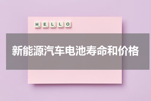 新能源汽车电池寿命和价格