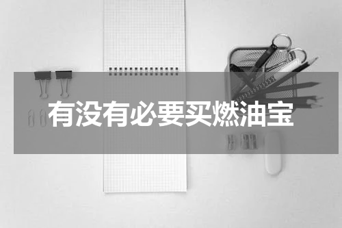 有没有必要买燃油宝