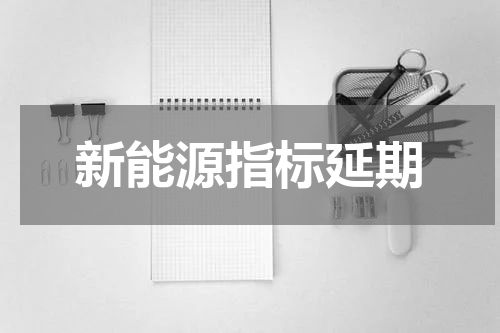 新能源指标延期