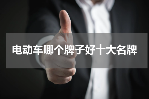 电动车哪个牌子好十大名牌