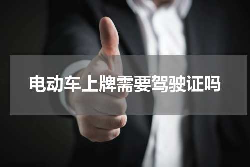 电动车上牌需要驾驶证吗