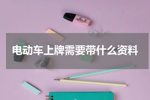 电动车上牌需要带什么资料