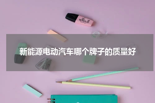 新能源电动汽车哪个牌子的质量好