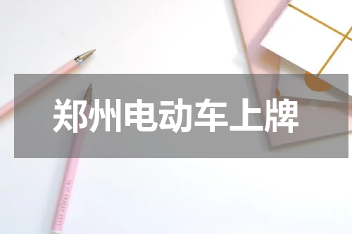 郑州电动车上牌