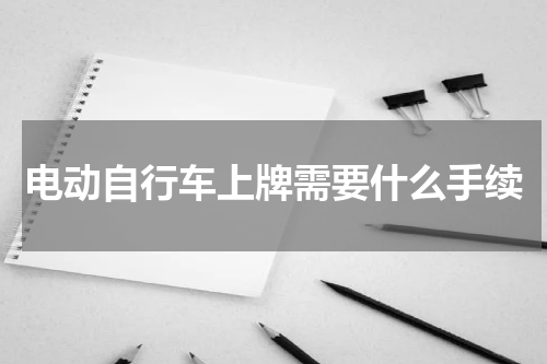 电动自行车上牌需要什么手续