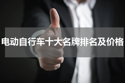 电动自行车十大名牌排名及价格