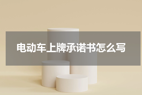 电动车上牌承诺书怎么写