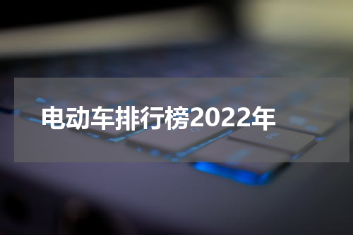 电动车排行榜2022年