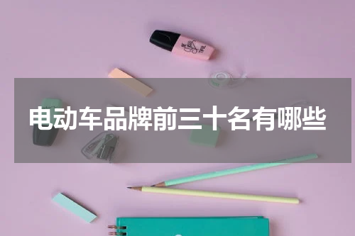 电动车品牌前三十名有哪些